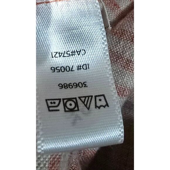 Loft sz 0 Orange & Purple Striped Mini Skirt W Pleats linen beach Nautical - Picture 10 of 11